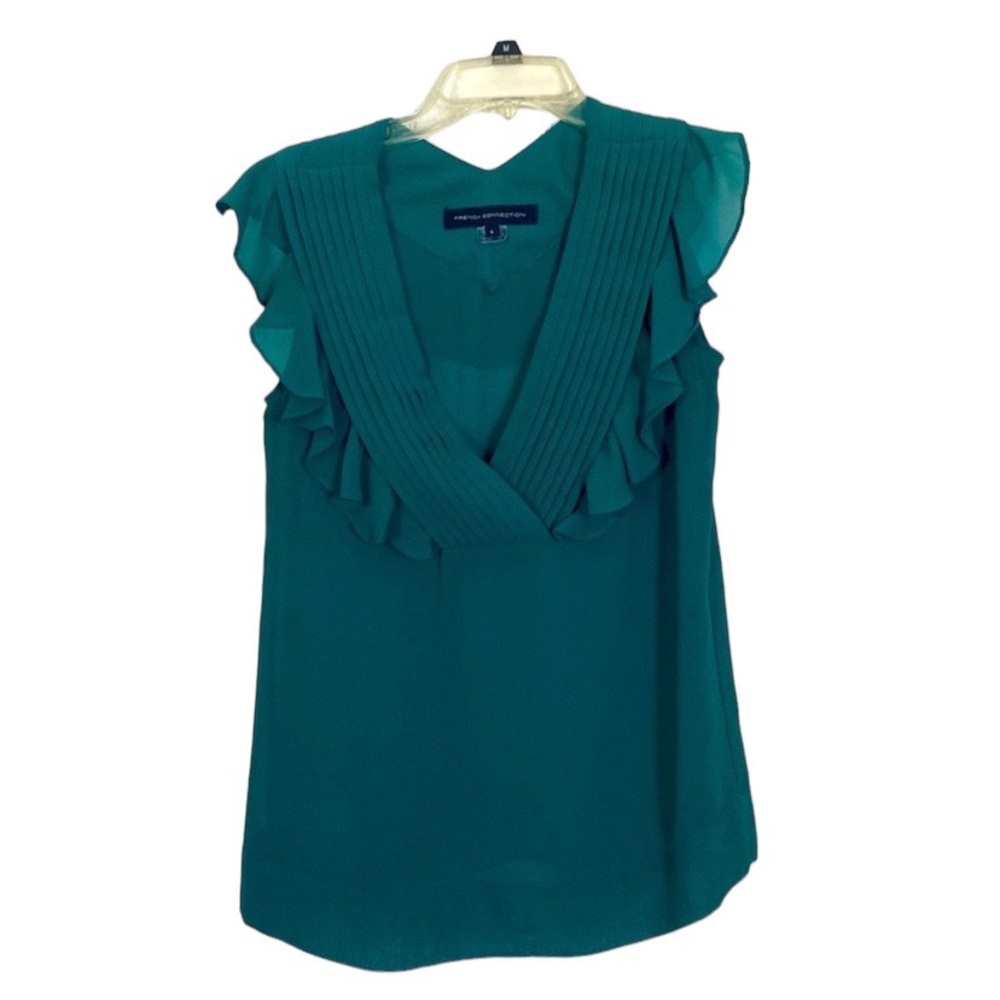 FRENCH CONNECTION VINTAGE BLOUSE Green Size US 6